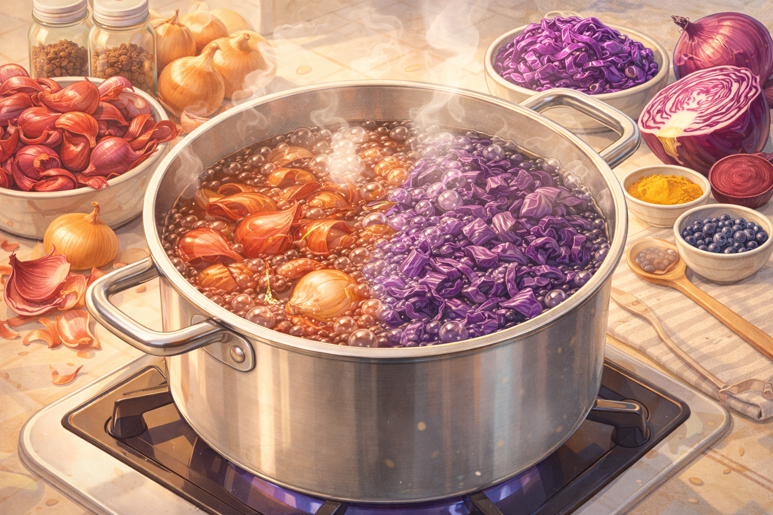 Œufs teints naturellement